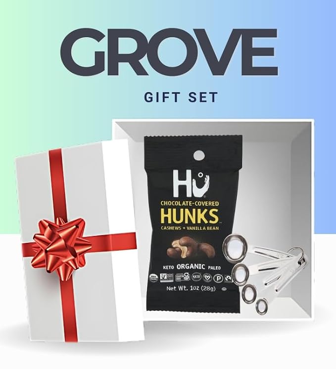 Hu Chocolate Bar Dark Cashew Hunks (1 OZ.) Bundle with Measuring Spoon for Snack Portioning and Organized Storage — Gift Set (2 Items) (Pack of 2)