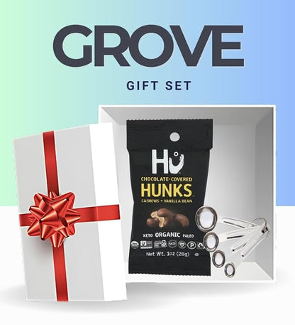 Hu Chocolate Bar Dark Cashew Hunks (1 OZ.) Bundle with Measuring Spoon for Snack Portioning and Organized Storage — Gift Set (2 Items) (Pack of 2)