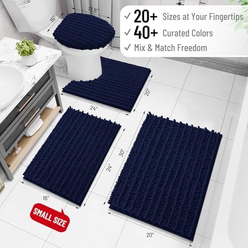 Arotive Bathroom Rugs Mat 40x32, Soft Absorbent Chenille Shaggy Bath Mat