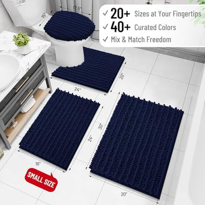 Arotive Bathroom Rugs Mat 40x32, Soft Absorbent Chenille Shaggy Bath Mat