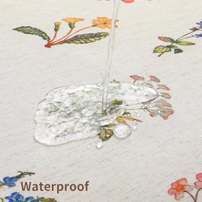Colorful Star French Country Floral Linen Shower Curtain, 72" W x 72" L