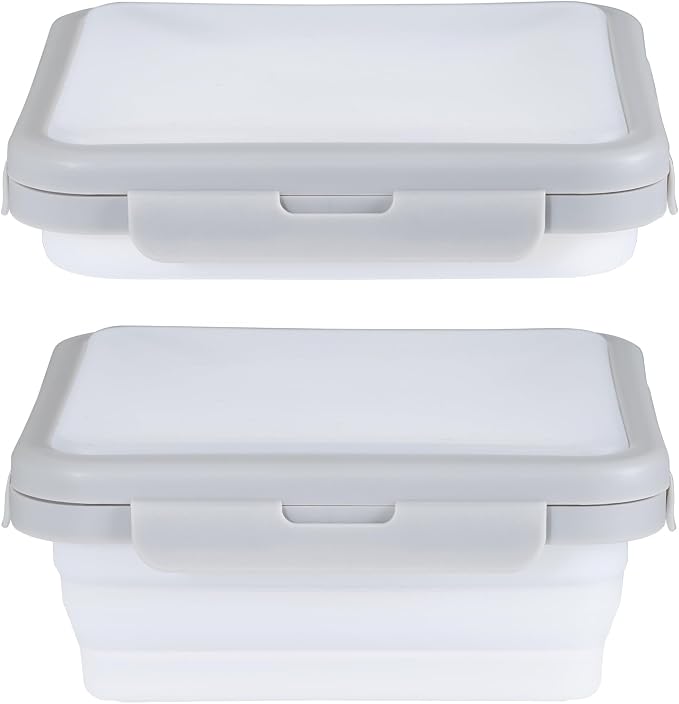 Reusable Silicone Food Storage Container with Lid Avocado Saver, Onion Keeper, Silicone Kitchen Organizers for Fridge
