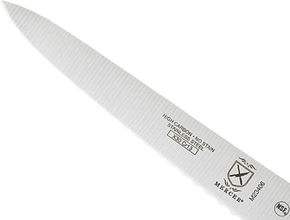 Mercer Culinary M23406 Millennia Black Handle, 6-Inch Wavy Edge, Utility Knife
