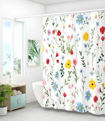 Bathroom Shower Curtain Cute Cortinas para Baño 72 x 72, Floral