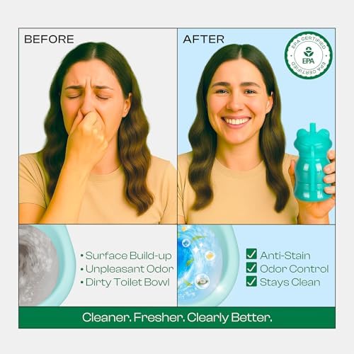Automatic Toilet Tank Cleaner Bottles, Bowl Freshener & Odor Control