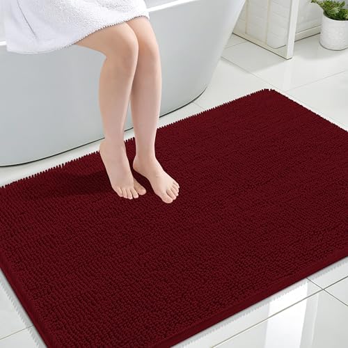 OLANLY Large Bathroom Rugs 47x32, Extra Soft Absorbent Chenille Bath Rugs