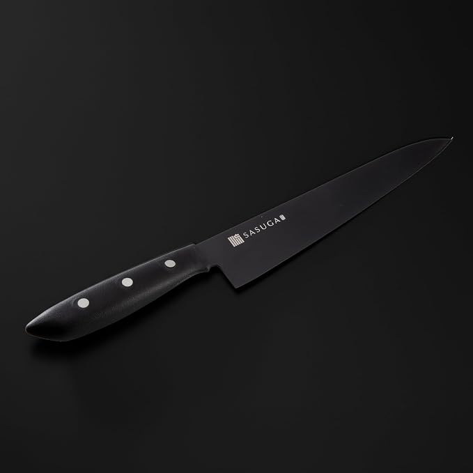 SASUGA Lightweigth Japanese Gyuto Chef’s Knife 210mm – Made in Japan | Molybdenum-Vanadium Stainless Steel | Razor-Sharp, Rust-Resistant Blade for Meat, Fish & Vegetables