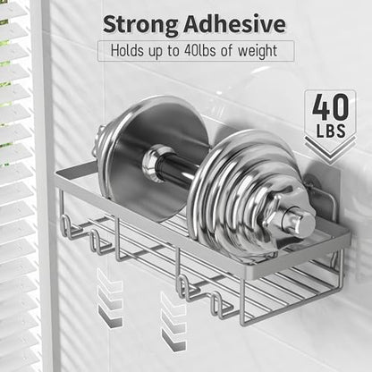Liuoud 5 Pack Shower Caddy for Inside Shower, Grey Bathroom Storage Decor