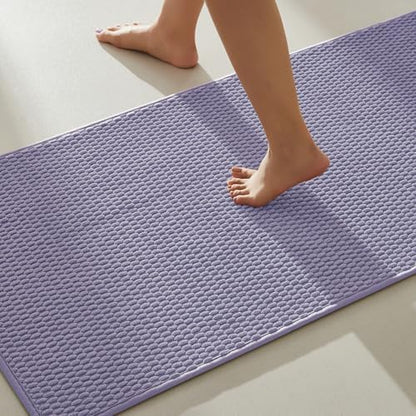 TYUU Bathroom Runner Rug, Long Bath Mat Washable Thin Quick Dry Low Pile Bathroom Runner Rugs 24 x 60 Non Slip, Lavender 24"x60"