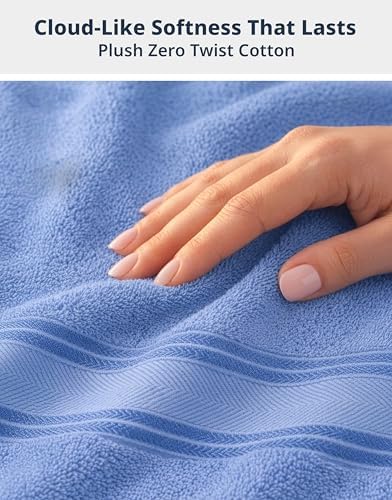 LANE LINEN Towel Set for Bathroom 6 Piece Soft Absorbent Quick Dry - Allure