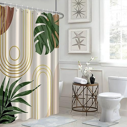 Boho Sage Green Shower Curtain for Bathroom 72x78 Inch