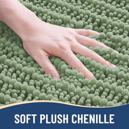 Arotive Bathroom Rugs Mat 47x32, Soft Absorbent Chenille Shaggy Bath Mat