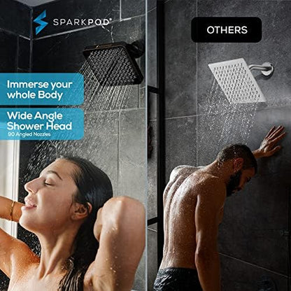 SparkPod Rain Shower Head, 6 Inch Square, Vintage Oil-Rubbed Bronze Finish