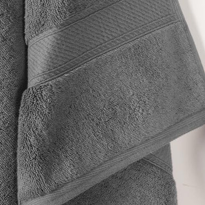 SUPERIOR Egyptian Cotton Plush & Absorbent, Bath Towel Set of 2, Charcoal