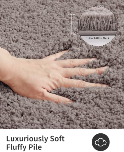 ILANGO Camel Bathroom Rugs 36" × 24" Non Slip & Super Absorbent Extra Thick Soft, Washable Bath Mat for Floor, Microfiber Plush Shaggy Bath Rug with Tub for Bathtub Shower Room Sink
