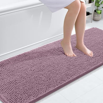 OLANLY Bathroom Runner Rugs 70x24, Extra Soft Absorbent Chenille Bath Rugs