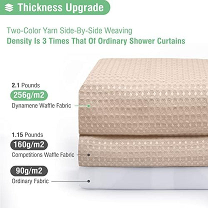 Dynamene Stall Waffle Shower Curtain 256 GSM Heavy Fabric 36x72 Blush Pink