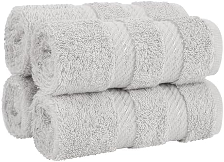 American Soft Linen 100% Cotton Luxury Turkish Towels, 4 PC Washcloth Set
