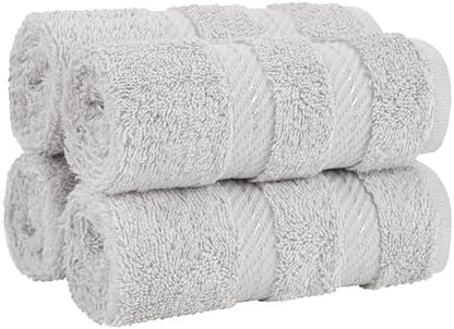 American Soft Linen 100% Cotton Luxury Turkish Towels, 4 PC Washcloth Set