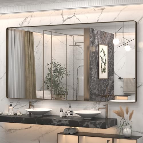 66x36 Inch Bronze Bathroom Mirror for Vanity