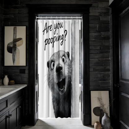 Small Stall Shower Curtain Rv are You Pooping Otter, 36 x 72 Inchs