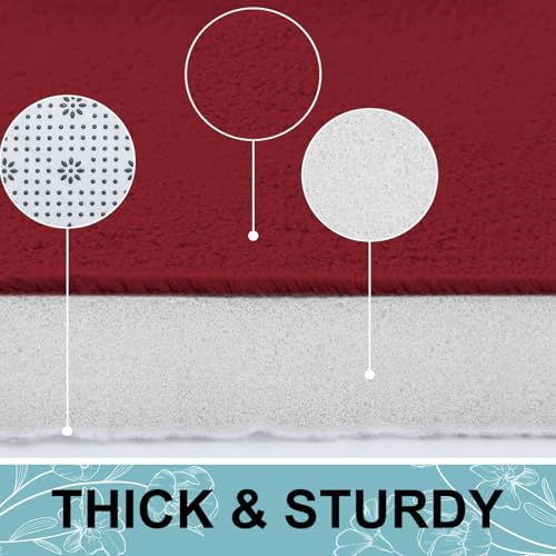 Smiry Memory Foam Toilet Rugs 24x20, Extra Soft Absorbent Bathroom Rugs