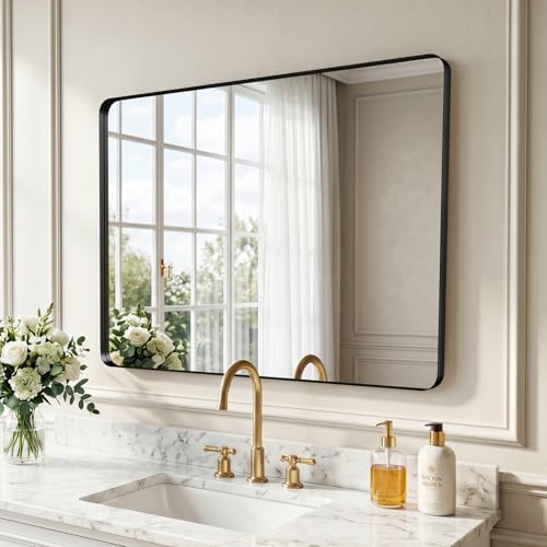 40"x30" Bathroom Vanity Mirror for Wall Aluminum Framed Farmhouse Rectangle