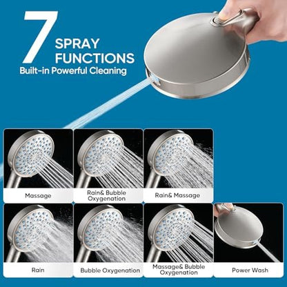 Cobbe Filtered Shower Head with Handheld, Water Softener for Hard Water