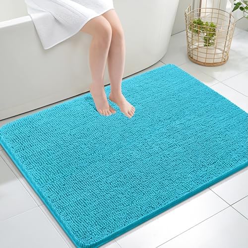 OLANLY Large Bathroom Rugs 40x32, Extra Soft Absorbent Chenille Bath Rugs