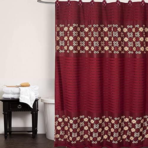 Zahari Home Elegant Rose Shower Hooks Set - Curtain Rings with Unique Design - 12 Resin Hooks for Customizing Your Shower Space