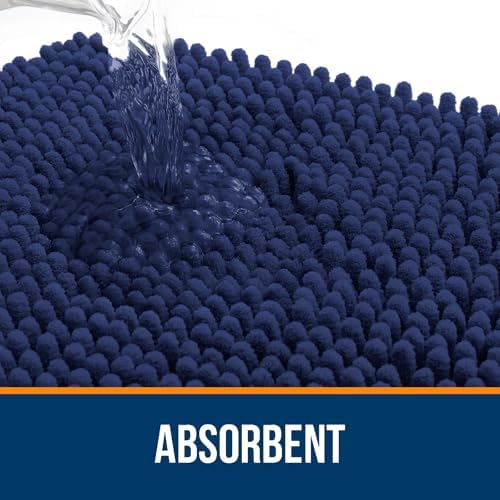 OLANLY Large Bathroom Rugs 70x46, Extra Soft Absorbent Chenille Bath Rugs