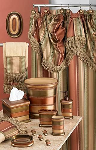 Zahari Home Contempo Modern Bathroom Towel Set - 3 Piece Set, Bath Towel, Hand Towel and Wash Towel - Classic Luxury Contemporary Decor - Beautiful Bath Ensemble - Unique Striped Pattern