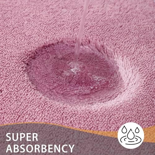 MINIDEAR Bathroom Rugs 32x20 Pink - Thick Memory Foam Bath Mat, Ultra Soft & Plush Fluffy, Non-Slip, Quick Dry, Absorbent Washable Floor Microfiber Mat for Tub, Home Decor Accessories