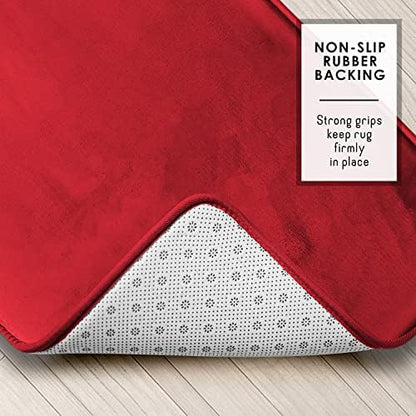 Clara Clark Bathroom Rugs, Velvet Memory Foam Bath Mat, Non-Slip Bath Rugs, Machine Wash, Dries Quickly, Ultra Soft Plush Bath Mats for Bathroom,