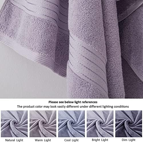 COZYART Luxury Bath Towel Set 3 PCS, Lavender 100% Turkish Cotton 650 GSM