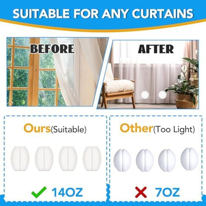 YixangDD 8 Pack Shower Curtain Weights, Magnetic Curtain Weights, 4 Pairs