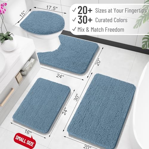 OLANLY Large Bathroom Rugs 47x32, Extra Soft Absorbent Chenille Bath Rugs