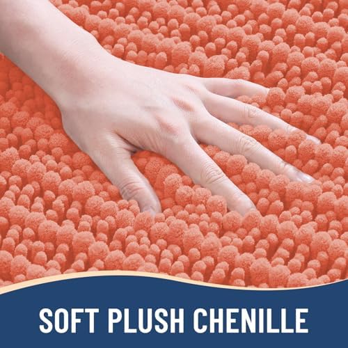 Arotive Bathroom Rugs Mat 54x24, Soft Absorbent Chenille Shaggy Bath Mat