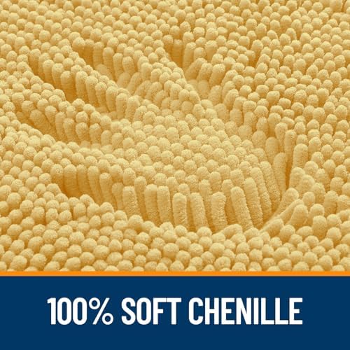 OLANLY Bathroom Runner Rugs 47x20, Extra Soft Absorbent Chenille Bath Rugs