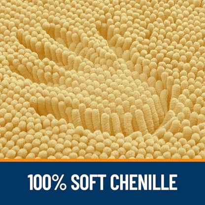 OLANLY Large Bathroom Rugs 70x46, Extra Soft Absorbent Chenille Bath Rugs