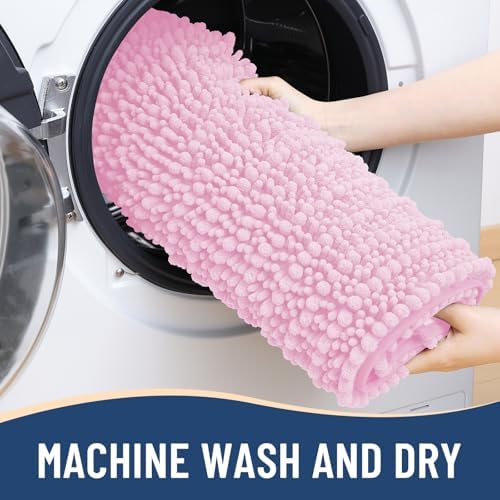 Arotive Bathroom Rugs Mat 44x24, Soft Absorbent Chenille Shaggy Bath Mat