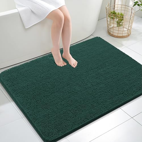 OLANLY Large Bathroom Rugs 40x32, Extra Soft Absorbent Chenille Bath Rugs