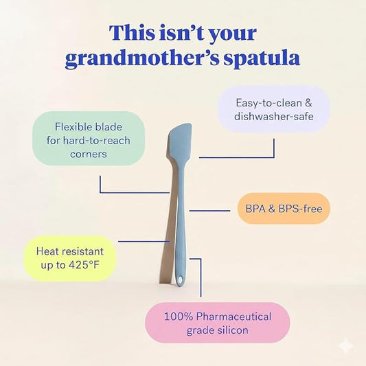 GIR: Get It Right Silicone Kitchen Spatula - Non-toxic Cooking Utensils for Nonstick Cookware, Cooking and Baking, Skinny - 11IN - Slate