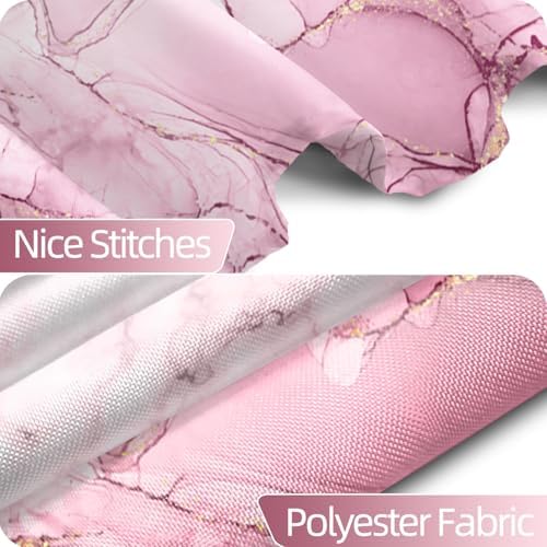Pink Marble Stall Waterproof Shower Curtain 48x72 inches