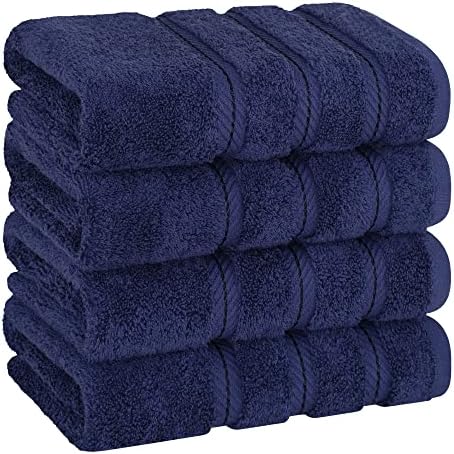 American Soft Linen 100% Cotton Luxury Turkish Towels, 4 PC Hand Towel Set