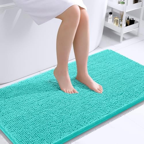 OLANLY Bathroom Runner Rugs 44x24, Extra Soft Absorbent Chenille Bath Rugs