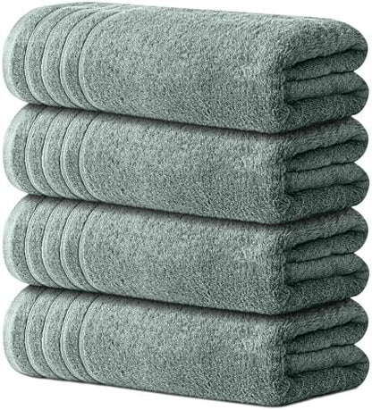 Avalon Towels Bath Towels Set of 4, Size 30 x 60 Inches