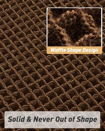 Upgraded Waffle Bath Mat Ultra Absorbent Non Slip Bathroom Mat, 17" x 24"