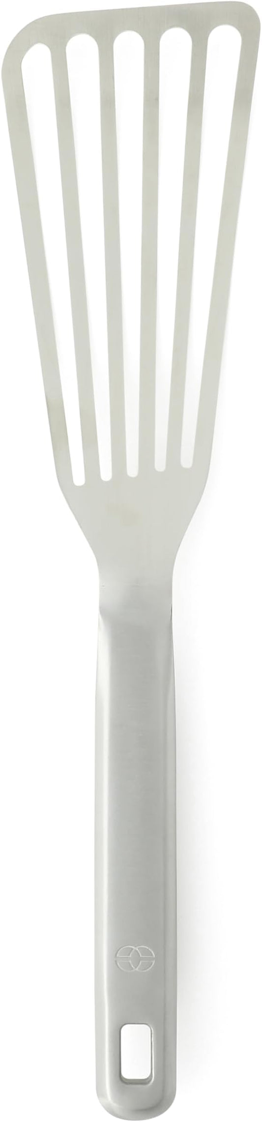 Calphalon Prime Slotted Spatula, Slotted Fish Turner, Stainless Steel Kitchen Flipping Spatula, Flexible Heavy-Gauge Heat Resistant for Seafood, Weighted Handle for Control
