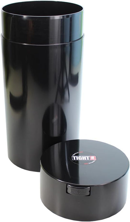 Tightvac 5 to 24 Ounces Airtight Storage Container - Multi-use Vacuum Seal for Coffee Beans, Grounds, Herbs, Tea, Spices and Dry Goods, Patented Airtight Container, Black